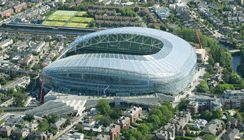 Aviva Stadium aerial view, Dublin.